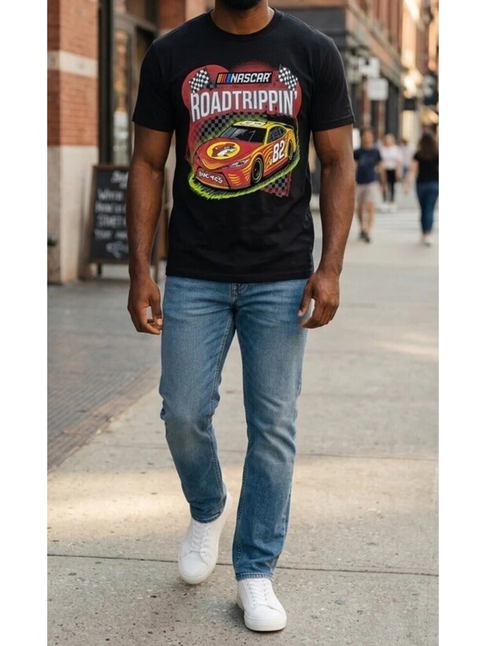 Buc-ee's NASCAR Roadtrippin' Auto Racing T-Shirt, Black, Size S